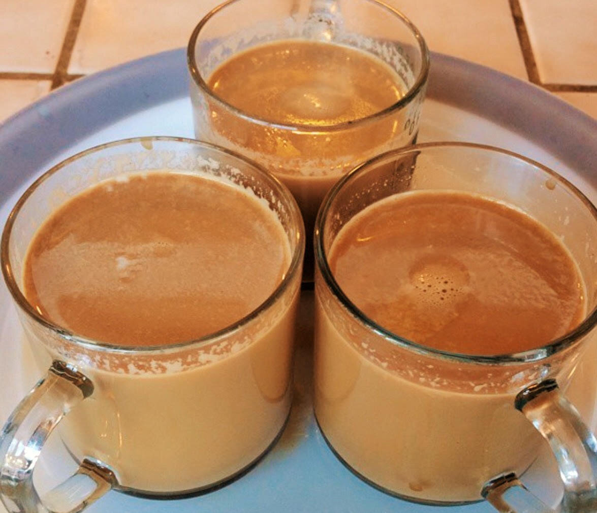 Nepali Chiya, or milk tea, available hot or iced.